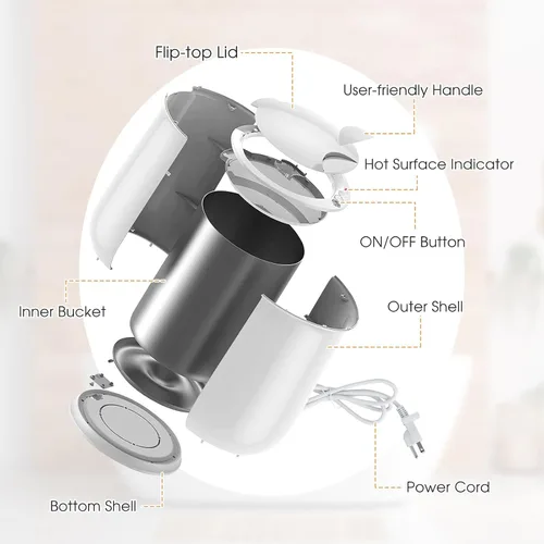 Miniatura 3 de WELLHUT Calentador de toallas calientes de 21 litros, calentadores de toallas de baño con soporte para fragancia, función de aislamiento, Gris