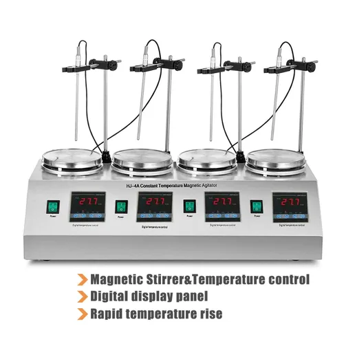 Miniatura 2 de YUEWO Agitador magnético digital de 2400 rpm, mezclador magnético de placa caliente, mezclador de laboratorio con barra de agitación