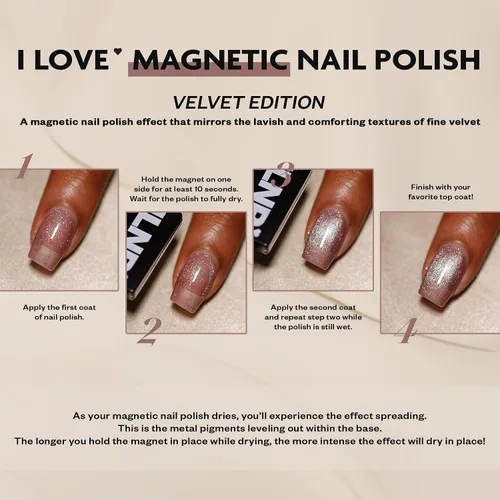Miniatura 7 de ILNP Cashmere - Esmalte de uñas holográfico magnético, manicura resistente al desprendimiento, no tóxico, vegano, libre de crueldad, color beige
