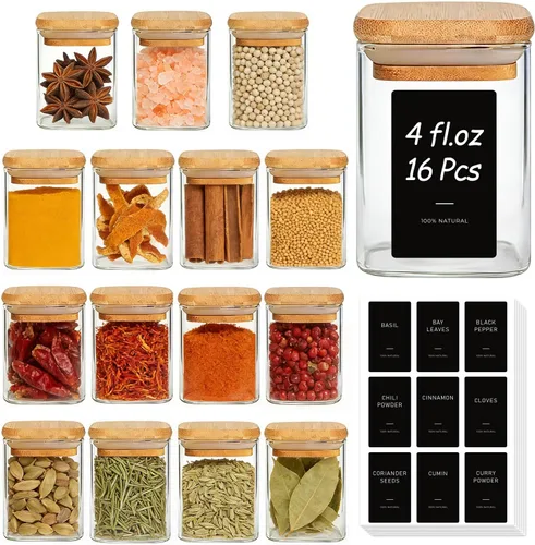 Miniatura 9 de ComSaf Recipiente hermético de almacenamiento de vidrio con tapas (0.7 cuartos de galón, 1.2 cuartos de galón/1.6 cuartos de galón), juego de 6