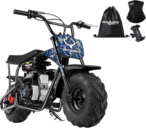 Miniatura 24 de Oryxearth Mini bicicleta de tierra todoterreno de 105cc de 4 tiempos, 28mph, a gasolina con transmisión automática y arranque de tirón para adultos