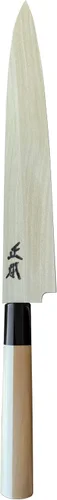 Miniatura 6 de MASAMOTO KS - Cuchillo japonés Yanagiba para sushi con funda de 9.5 pulgadas [HONBAZUKE] Fabricado en Japón, cuchillo profesional para sashimi, hoja