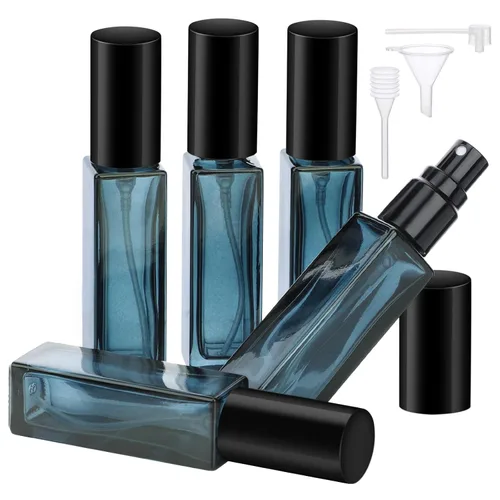 Botellas de perfume Segbeauty para viajes, recargables, contenedores de perfume de vidrio de 10ML, rociador con embudo y pipeta, 5 piezas, 10
