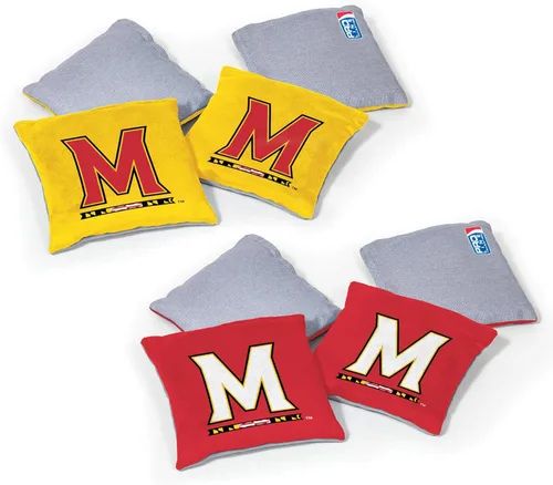 Miniatura 35 de Wild Sports - Puf de doble cara NCAA College de 8 unidades, bolsas de lanzamiento prémium para juego de cornhole, ideal para portones traseros