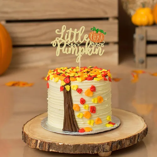 Miniatura 4 de Gyufise Decoración para pastel de calabaza pequeña, decoración de pastel de calabaza, baby shower, decoración de pastel temático de otoño, baby