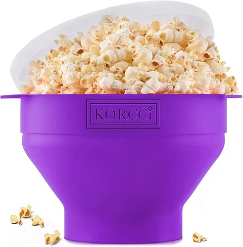 Miniatura 11 de El Original Korcci Palomitero de Silicona para Microondas, Palomitero para Microondas, Tazón Plegable para Hacer Palomitas en Microondas, No Azul