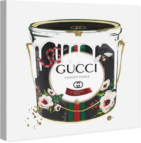Miniatura 2 de The Oliver Gal Artist Co. Lienzo decorativo para pared con texto en inglés «Velvet Marmont Paint Can» (29768_12x12_CANV_XHD)