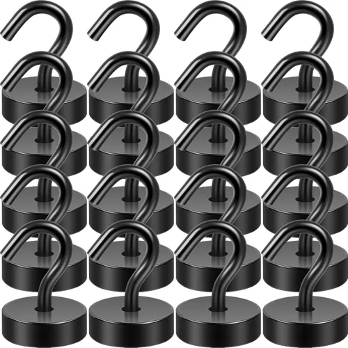 Miniatura 32 de Neosmuk Ganchos magnéticos, esenciales para cruceros, más de 32 libras, ganchos magnéticos resistentes para cabinas de cruceros, refrigerador
