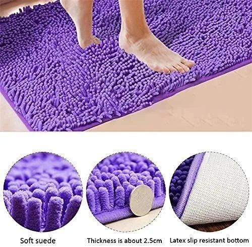 Miniatura 3 de JYDQM Tapete de baño grueso con memoria para inodoro, bañera, sala de estar, puerta, baño, absorbente, tapete antideslizante para el suelo del pie