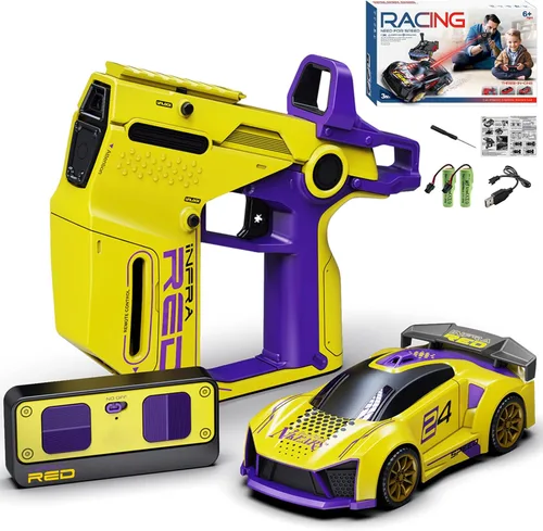 Miniatura 10 de Coche de deriva RC 3 en 1: juego de batalla para 2 jugadores deportivos/carreras con pistola infrarroja, efectos de disparo y giro, tiempo de juego