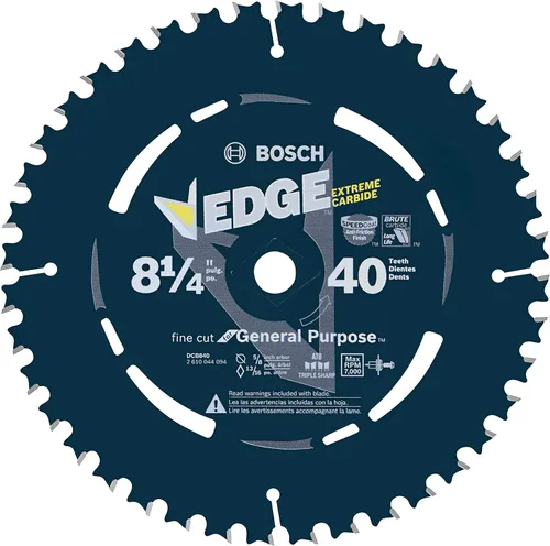 Miniatura 11 de BOSCH DCB760 - Hoja de sierra circular de 7-1/4 pulgadas con borde de 60 dientes para acabado extrafino