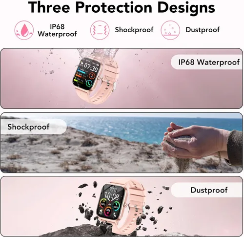 Miniatura 8 de CASCHO Relojes inteligentes para mujer, reloj inteligente HD de 1.85 pulgadas con más de 120 modos deportivos/frecuencia cardíaca/monitor de sueño