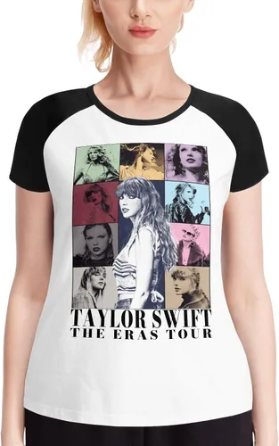 Taylor ERAS Tour Swift 1989 - Camiseta de manga corta suave para mujer, camiseta de música casual, regalo creativo para fans