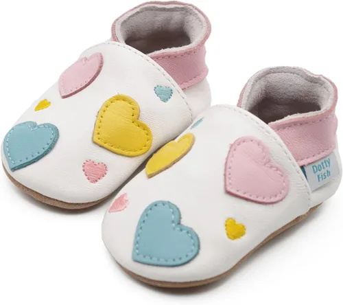 Miniatura 5 de Dotty Fish Zapatos de bebé, zapatos de cuna de cuero con suela suave para niñas