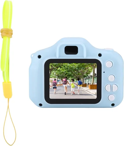 Miniatura 6 de Cámara para niños en miniatura barata para cámaras Pequeña portátil digital desechable pequeño mini video de juguete y alrededores (azul)