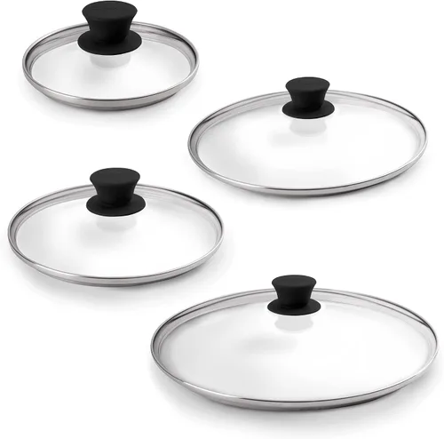 Miniatura 19 de Cuisinel Tapa de cristal – 6 pulgadas – Compatible con Lodge – Funda de repuesto templada totalmente montada – Apto para horno para sartenes – Para