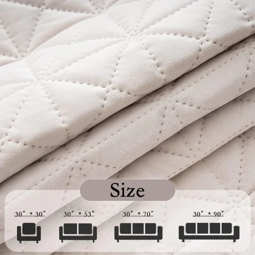 Miniatura 5 de Ameritex Funda de sofá impermeable para asientos, funda de sofá para perros, funda de sofá para mascotas, funda de terciopelo para silla, sofá Beige