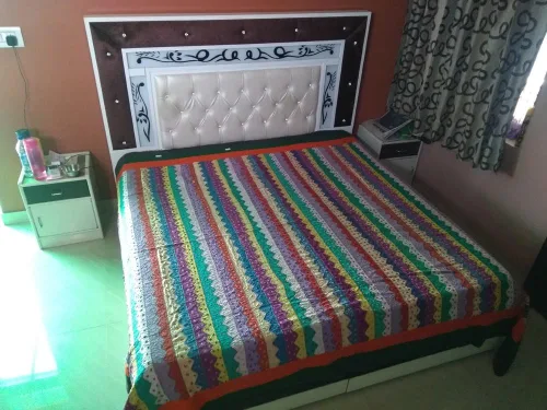 Miniatura 6 de Rastogi Handicrafts India étnica hecha a mano con apliques Jogi Work de algodón doble tamaño Queen Multicolor funda de sábana (multicolor, 20 cajas)