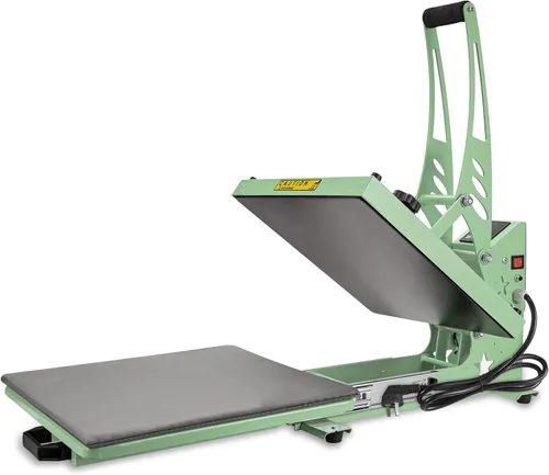 CoolSub Prensa de calor 15x15 con deslizamiento, máquina de transferencia de calor digital industrial para sublimación de camisetas verde Nuevo