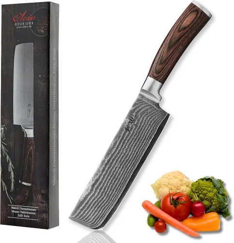 Miniatura 17 de Wakoli EDIB Cuchillo de chef Damasco – Cuchillo de cocina de estilo japonés de 7.9 pulgadas, hoja de acero de Damasco de 67 capas con núcleo VG10, 1