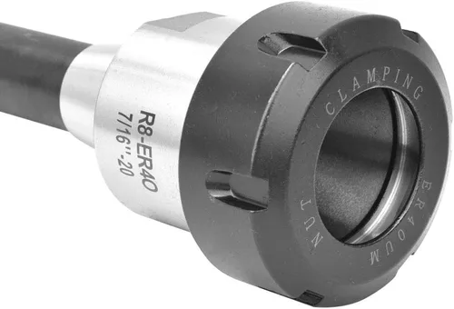Miniatura 8 de Adaptador convertidor de extensión de portabrocas R8 ER40 para fresadora de enrutador CNC, soporte de precisión de acero con rosca de 7/16in-20UNF