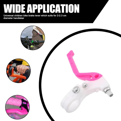 Miniatura 8 de VICASKY Manilla de palanca de freno de bicicleta para niños, palancas de ciclismo para niños, accesorios de repuesto universal aleación de aluminio