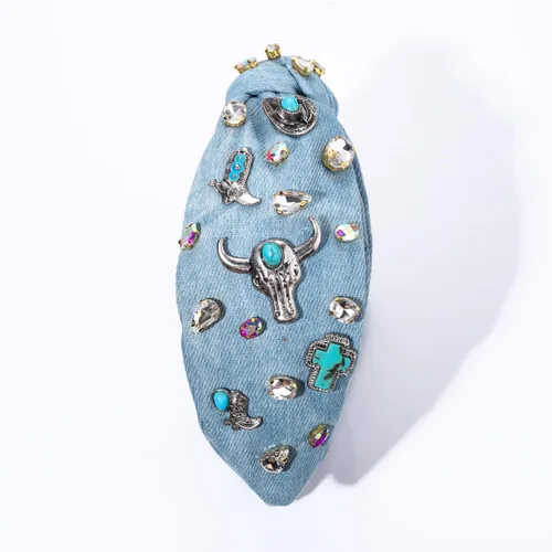 Miniatura 8 de PHALIN Diadema anudada de vaquera occidental para mujer (estilo A)