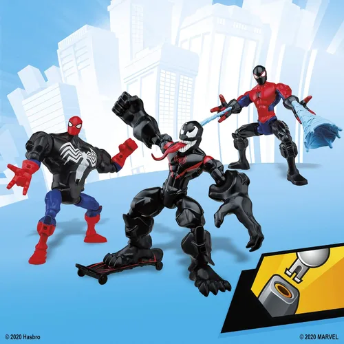 Miniatura 5 de Marvel Super Hero Mashers - Paquete de colección de telarañas con Spiderman, Venom y Miles Morales (exclusivo de Amazon)