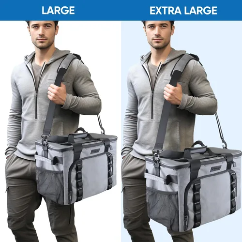 Miniatura 8 de BALEINE Bolsa térmica suave extragrande, enfriador portátil a prueba de fugas, volumen de 40/60 latas para playa, camping, kayak, viajes y viajes