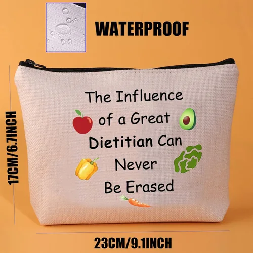 Miniatura 4 de JYTAPP Dietista Regalo de agradecimiento Dietista La influencia de una gran bolsa de cosméticos Dietista Regalo de nutricionista RD Registrado