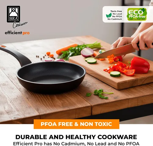 Miniatura 7 de BRA COOKWARE Efficient Pro - Sartén antiadherente Sartén de aluminio fundido de 8 pulgadas Sartén de revestimiento resistente a los arañazos