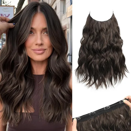Miniatura 21 de REECHO Extensiones de cabello con alambre invisible con trama de encaje más delgada y suave