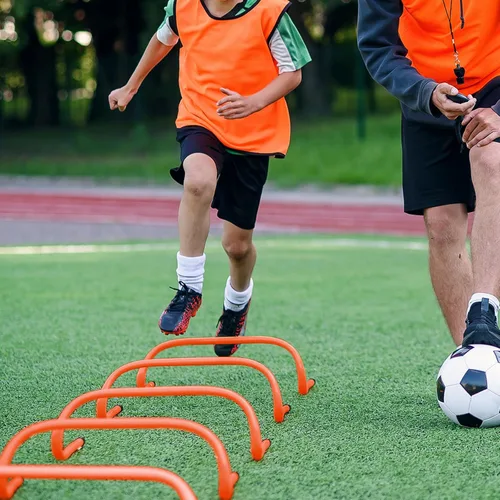 Miniatura 3 de JellyArch Equipo de entrenamiento de agilidad, entrenamiento de velocidad de fútbol, incluye 4 bastones de agilidad de fútbol ajustables, 4