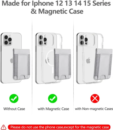 Miniatura 7 de ExtreLife Cartera Magsafe 2 en 1, soporte ajustable para teléfono, ventana de identificación abierta, cartera magnética para iPhone 17/16/15/14 Pro