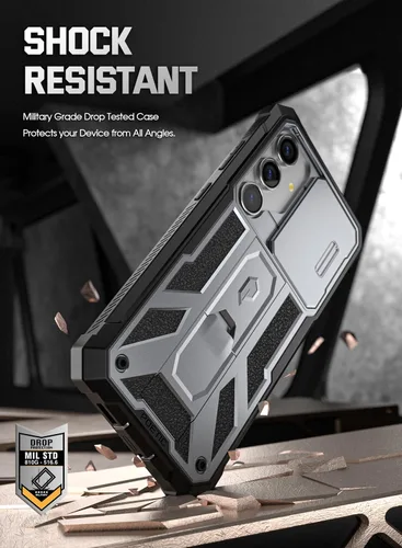 Miniatura 4 de Poetic Spartan - Funda para Galaxy S24 de 6.2 pulgadas, funda para cámara deslizante, protector de pantalla compatible con identificación de huellas
