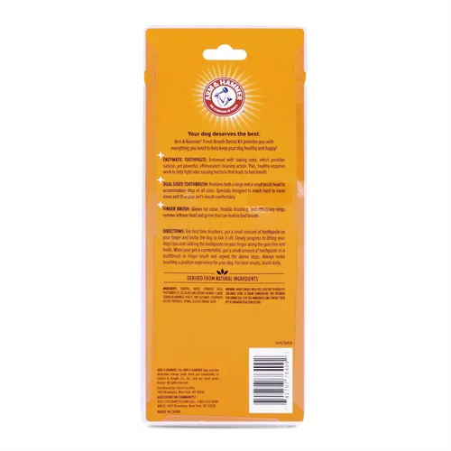 Miniatura 6 de Arm & Hammer Kit de aliento fresco para perros para mascotas Contiene pasta de dientes, cepillo de dientes y cepillo de dedos Reduce la placa