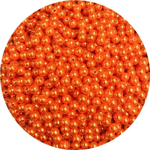 Miniatura 20 de 400 cuentas de perlas de satén de 0.315 pulgadas (0.315 in) redondas sueltas de plástico para hacer joyas, aretes, pulseras, collares, llaveros