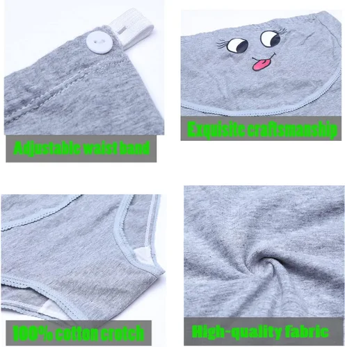Miniatura 2 de SEPMINDU Algodón 3 Pack Embarazo Maternidad Overbump Sonrisa Cintura Alta Ajustable Ropa Interior Bragas