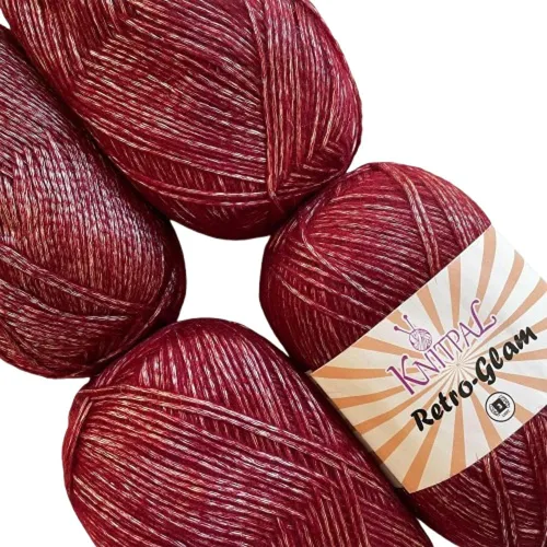 Miniatura 18 de Retro-Glam Hilo Metálico para Crochet, Paquete de 4 (1280 Yardas / 14.11 Onzas), Patrones Gratuitos - Hilo Brillante para Tejer - Peso Ligero 3 DK