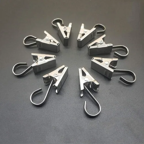 Miniatura 8 de Coideal Pequeños Ganchos para Cortinas de Bronce, 100 Piezas de Ganchos de Latón Metálico para Colgar Luces de Fiesta, Accesorios para Decoración