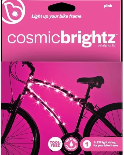 Miniatura 15 de Brightz CosmicBrightz - Cuerda de luz LED para marco de bicicleta, cuerda de 6.5 pies, funciona con pilas con interruptor de encendido/apagado