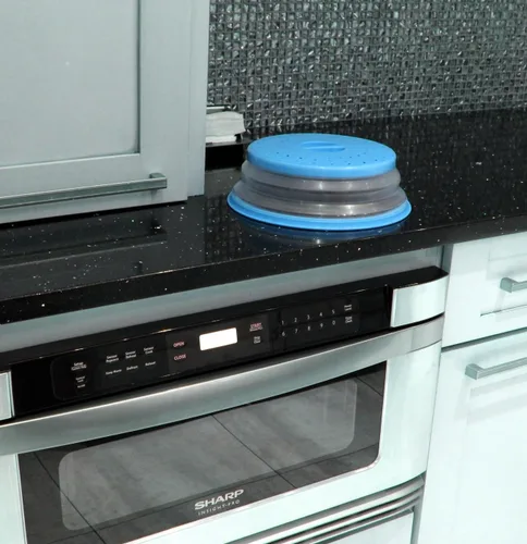 Miniatura 5 de Dependable Industries' 2 en 1 plegable cubierta protectora contra salpicaduras de microondas y colador de lavado de verduras: lo último en cocina