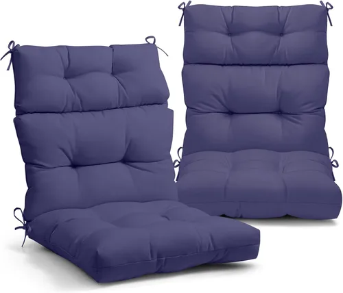 Miniatura 21 de EAGLE PEAK Cojín Acolchado para Silla de Patio con Respaldo Alto para Exteriores/Interiores, Juego de 1, 46'' x 22'', Azul Claro