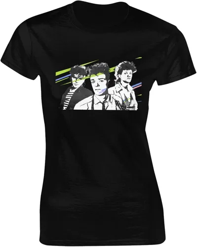 Soda Music and Stereo Women's T-Shirt Printed Casual Crewneck Short Sleeve Tops Summer Tee Black