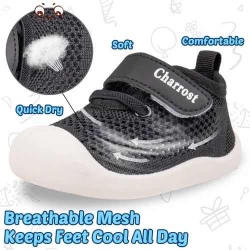 Miniatura 3 de Zapatos para bebés de 1 a 4 años, zapatos para niños pequeños, zapatos para niños y niñas, suela suave, tela de algodón antideslizante, malla