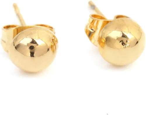 Miniatura 2 de Media bola Stud arete para las mujeres ronda 6mm 8mm 10mm 3par Set), varios tamaños