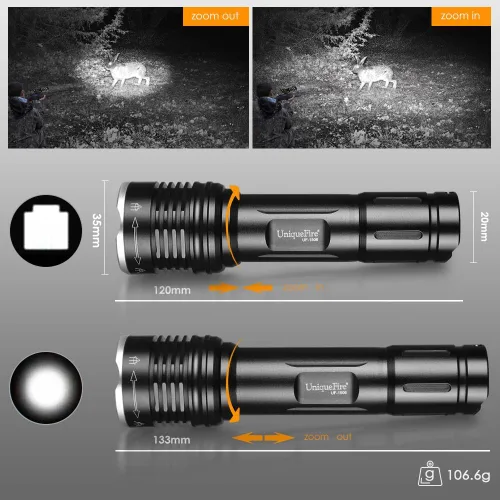 Miniatura 2 de Mini 850 nm IR iluminador linterna luces para visión nocturna, linterna infrarroja pequeña zoomable luz antorcha, 3 modos de memoria función IR 850nm