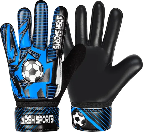 Miniatura 13 de Guantes de portero de fútbol para niños, guantes de portero para jóvenes niños y niñas con palma de látex de 4MM, antideslizantes, protección doble