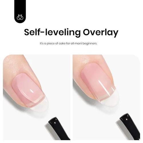 Miniatura 6 de Beetles Esmalte de uñas de gel con base de goma, 0.5 fl oz, esmalte de uñas en gel de color transparente, capa base de goma elástica, fortalecedor
