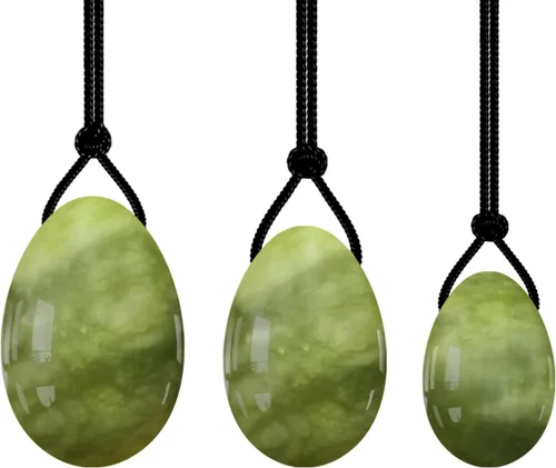 16 tipos de huevos de jade natural Yoni Huevos Kegel Ejercicio Mujeres Entrenamiento Apriete Masaje Bola de Cristal, Huevos de Jade 2-Huevos de